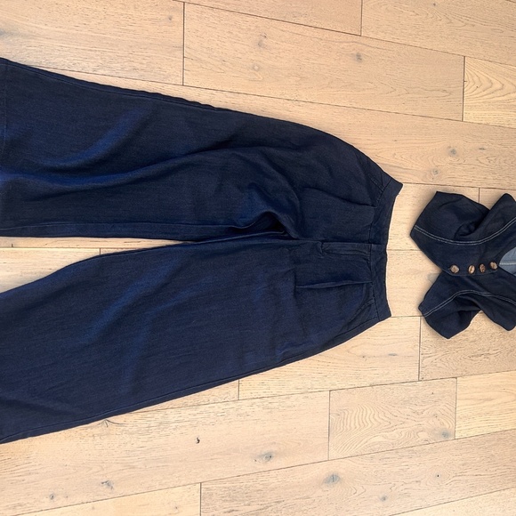 Fashion nova two-piece denim jumpsuit - Picture 2 of 3